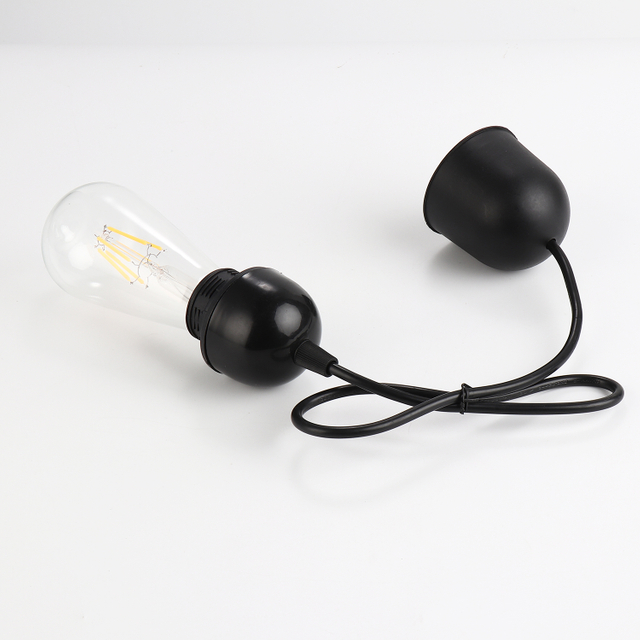 Half Teeth Type Retro E27 Edison Lamp Base Plastic Lampholder Black