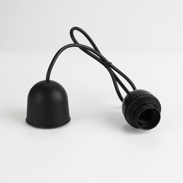 CE Certificate Half Screw Ceiling Half Screw E27 Lampholder Plastic Black