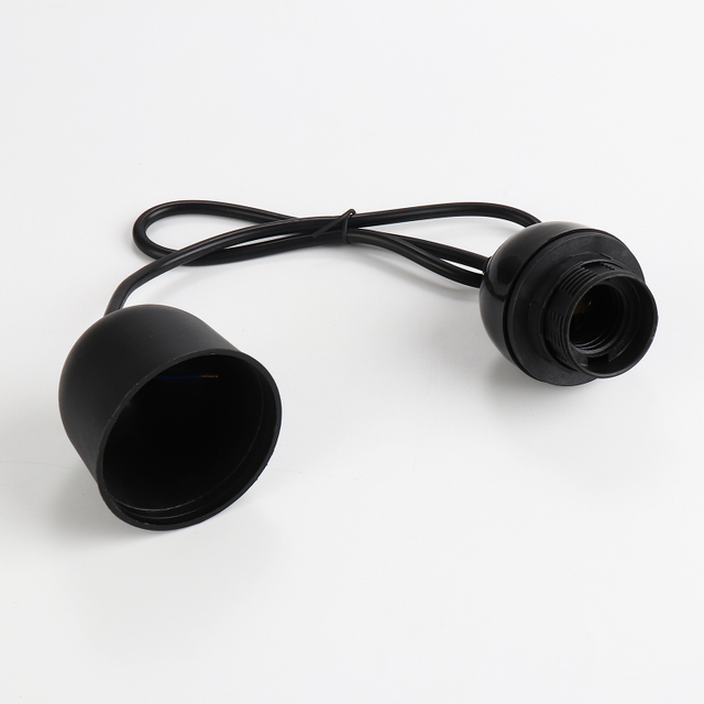 Half Teeth Type Retro E27 Edison Lamp Base Plastic Lampholder Black