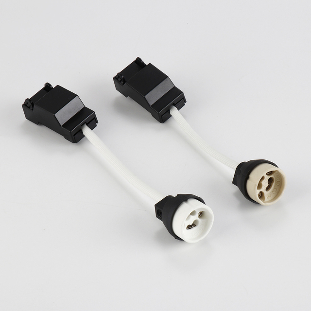 New Product Porcelain Plastic GU10 Lamp Socket Base Lampholder With Wire And Junction Box