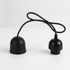 220V CE Certificate Half Tooth Socket E27 Edison Screw Socket Lampholder Black