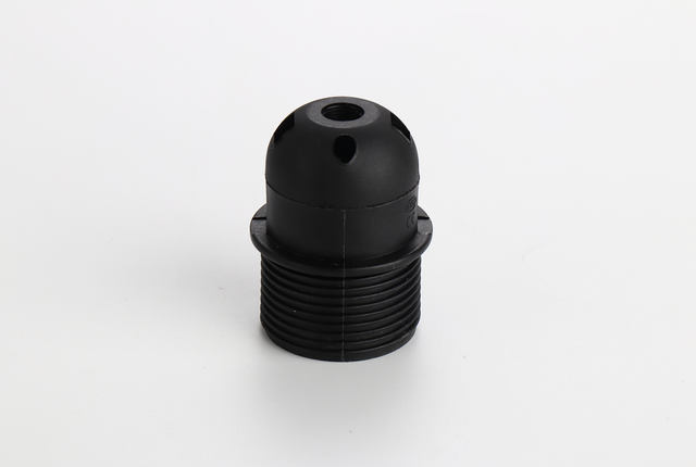 Fire Retardant Half Teeth Type E27 Lampholder Plastic Black