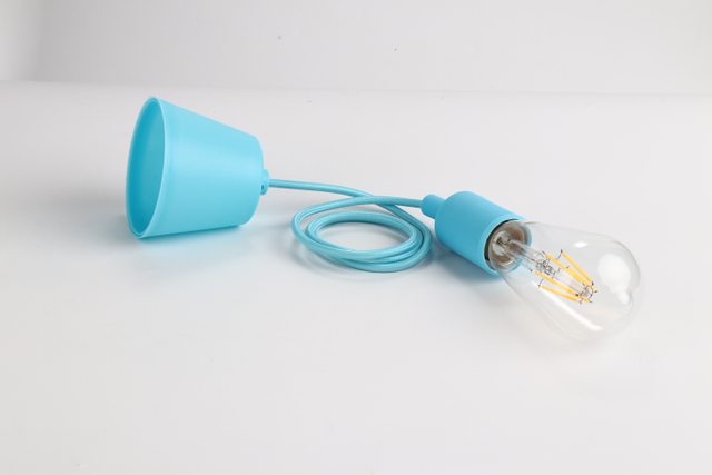 Plastics Hanging Pendant Light Kits Baby Blue