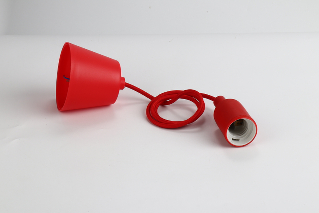 Plastics Hanging Pendant Light Kits Red